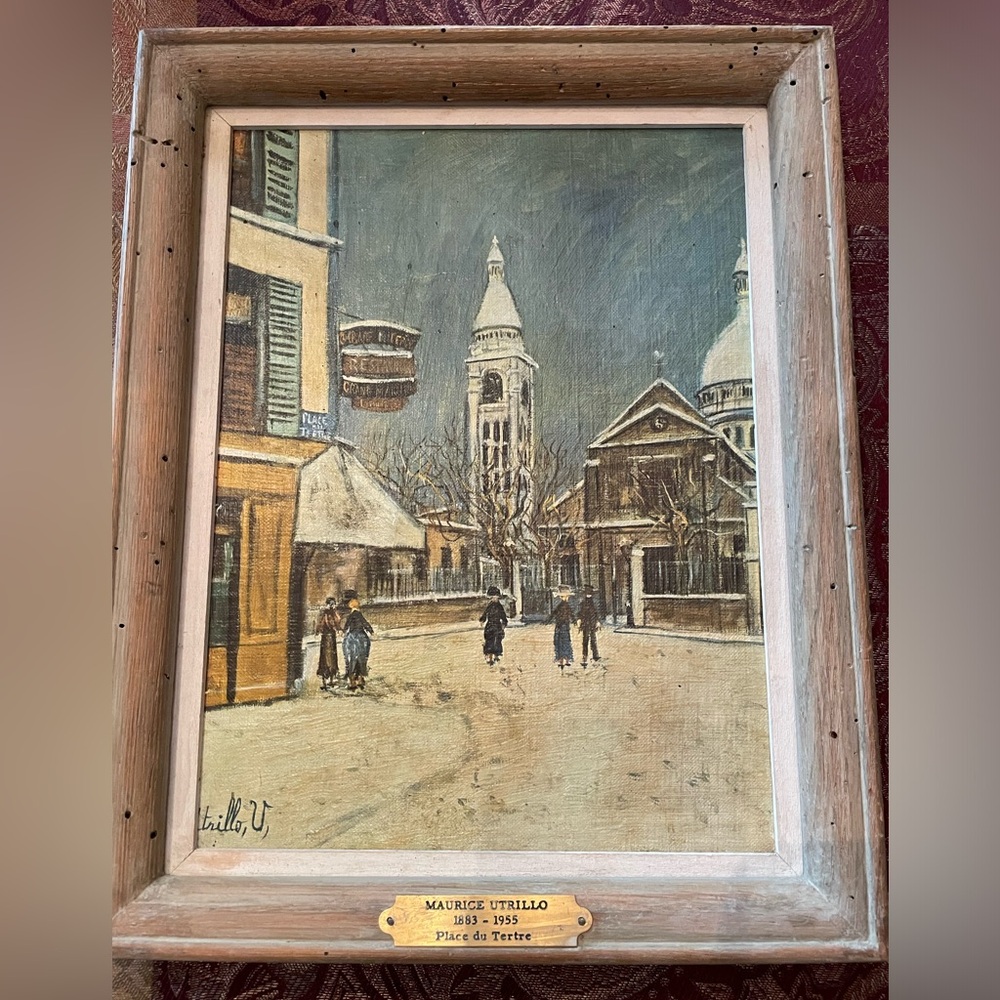 Vintage Maurice Utrillo Place du Tertre framed canvas